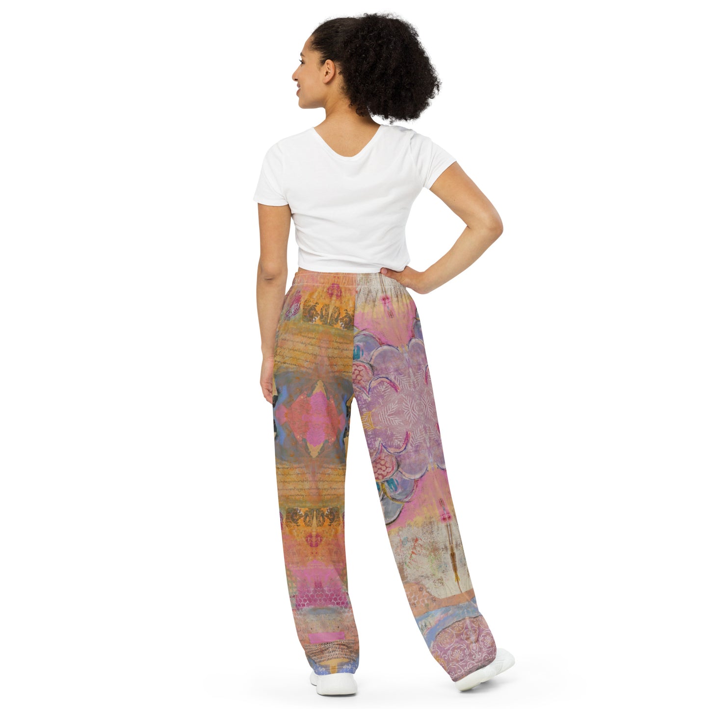 All-over print unisex wide-leg pants