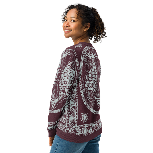 Knitted crew neck sweater