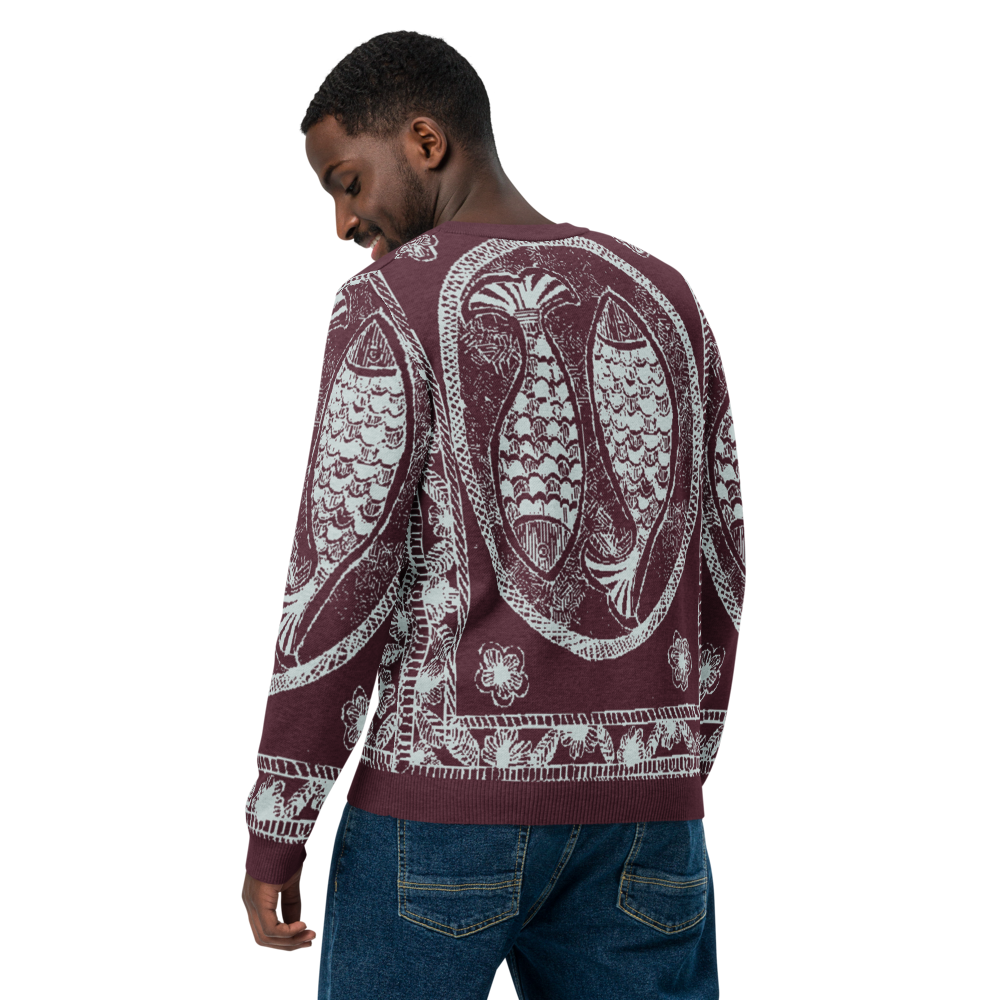 Knitted crew neck sweater