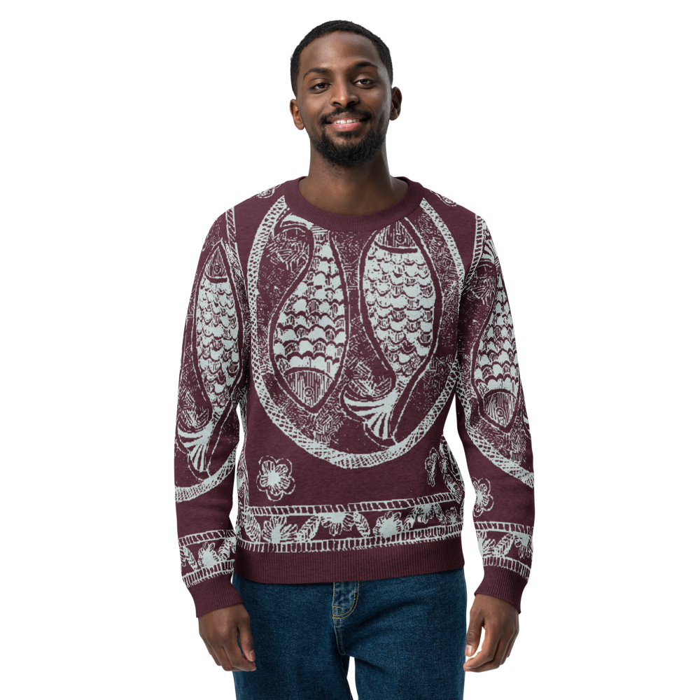 Knitted crew neck sweater