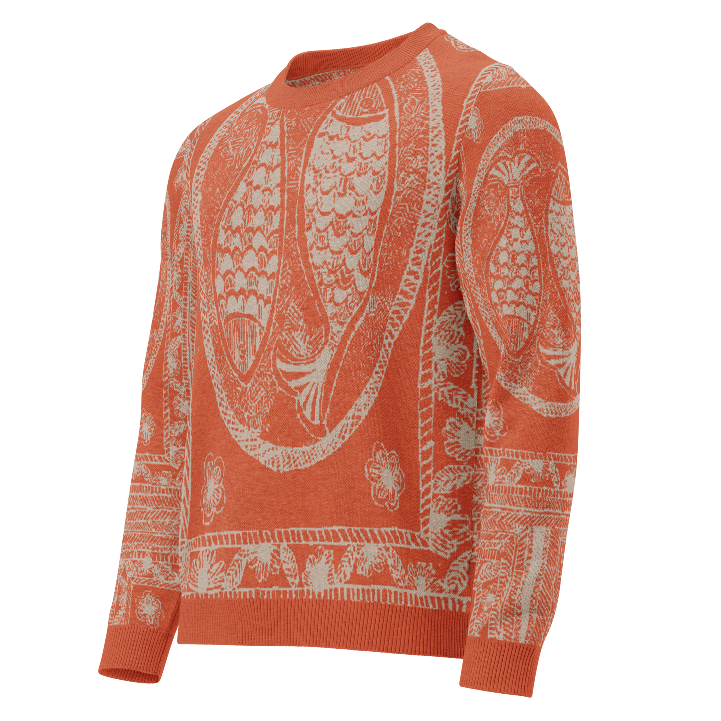 Knitted crew neck sweater