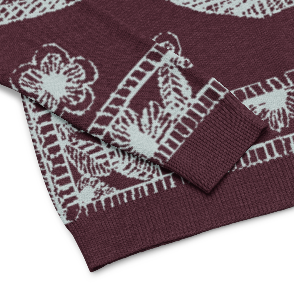 Knitted crew neck sweater