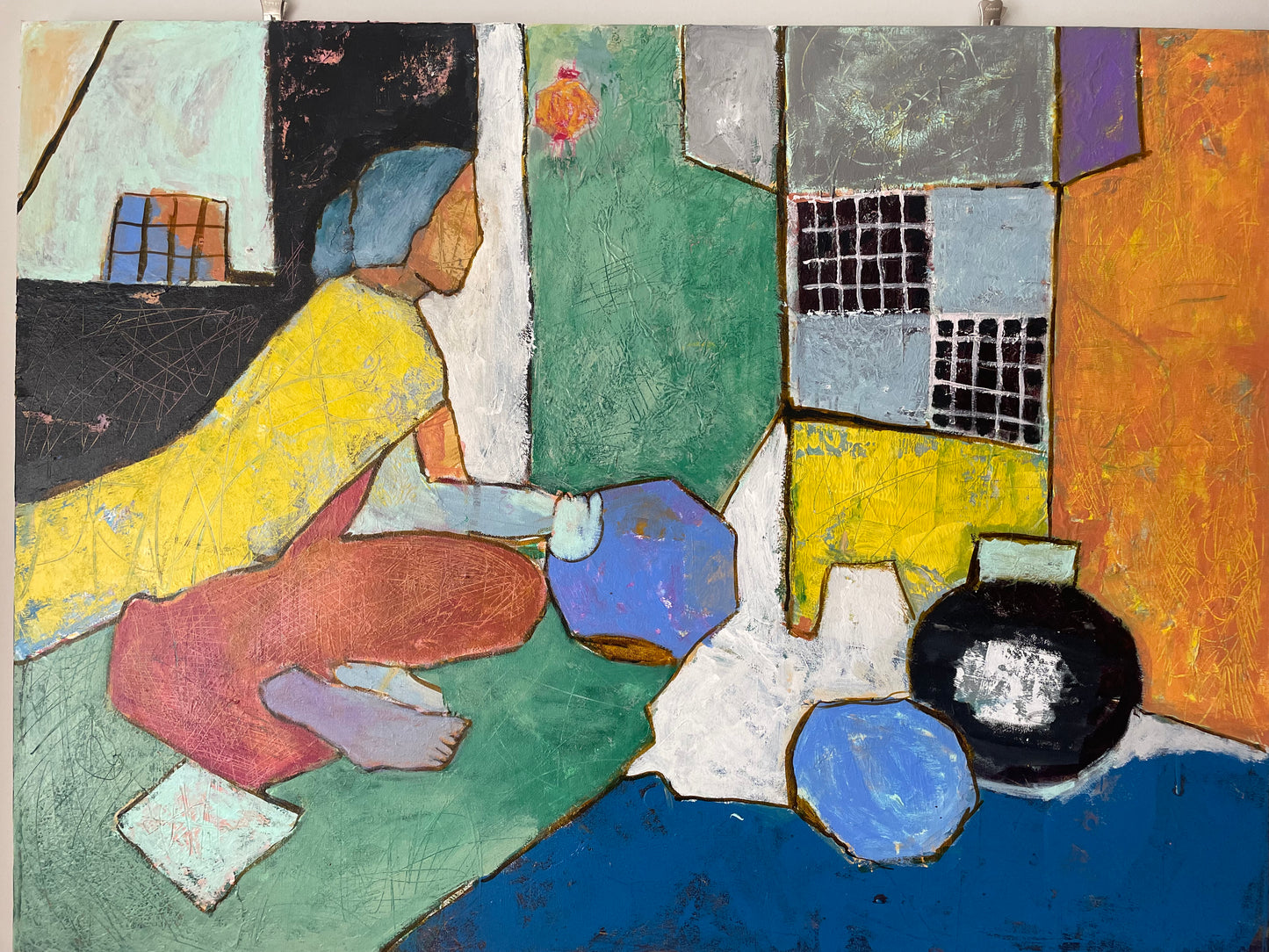 The Cleaning Lady Print framed