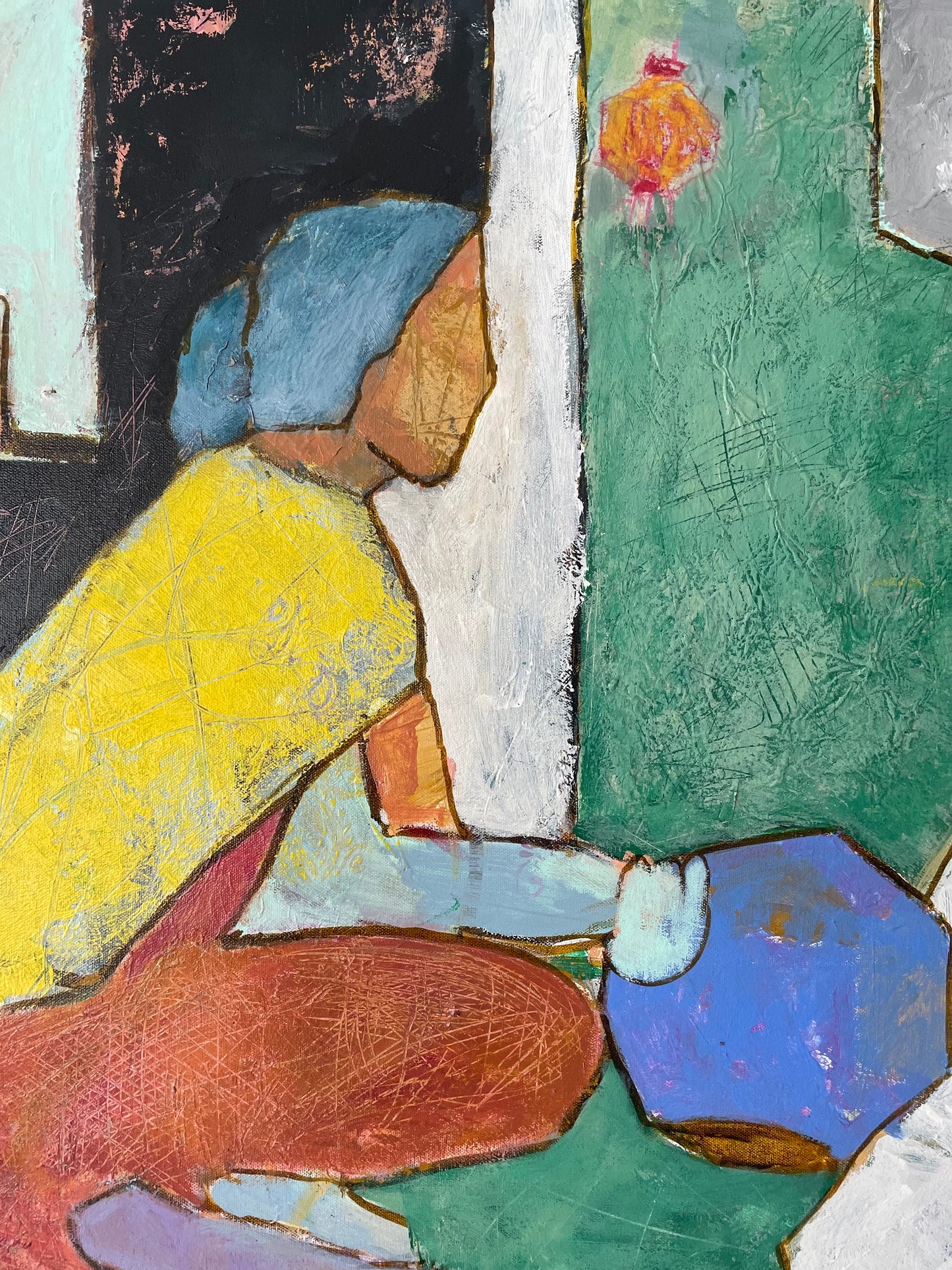 The Cleaning Lady Print framed