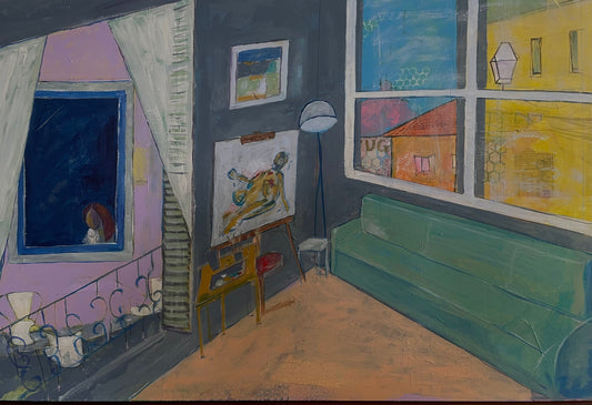 Behind the curtains - a final painting