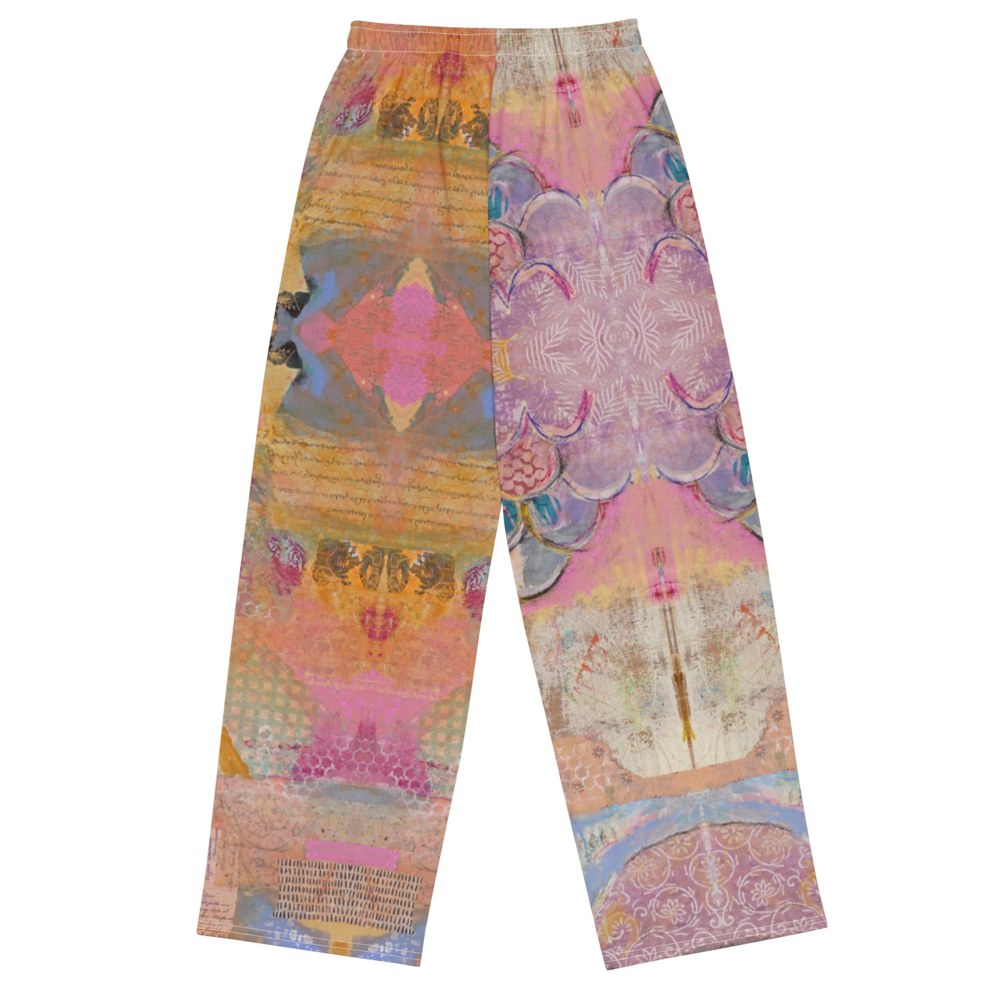 Italian Scroll All-over print unisex wide-leg selling pants